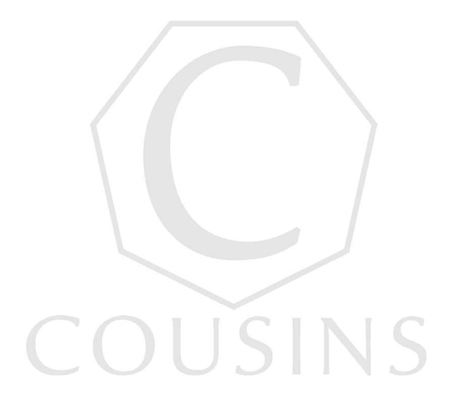 Cousins Hardwood Floors White Logo